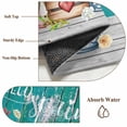 thumbnail image 6 of 5'x7' Area Rugs, Spring Flowers Indoor Outdoor Area Rug for Living Room Bedroom, Farmhouse Watercolor Teal Wood Grain Washable Bathroom Rugs Kitchen Floor Carpet Mats Home Decor Aesthetic, 6 of 8