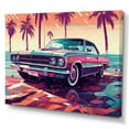 thumbnail image 2 of Designart "Pink And Green Exquisite Muscle Cars II" Cars Off-Road Wall Art Living Room, 2 of 5