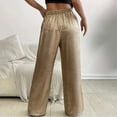 thumbnail image 6 of DHFJKG Metallic Pants For Women Glitter Drawstring Waist Loose Fit Wide Leg Trousers Summer Going Out Clothes Comfortable Trousers, 6 of 7
