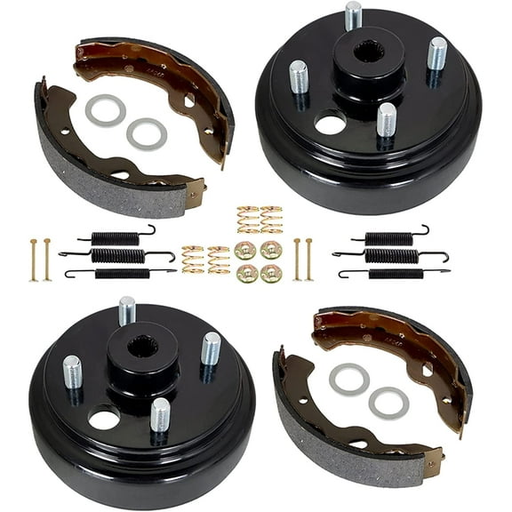 munirater Rear Brake hub Drums Brake Shoe Spring Kit For EZGO Electric 1996  TXT Golf Cart