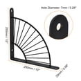 thumbnail image 2 of Soportes decorativos Uxcell, paquete de 2, soportes metálicos industriales de 250 mm, negro, 2 of 5