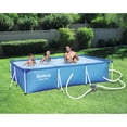 thumbnail image 2 of (Open Box) Bestway Steel Pro 118 x 79 x 26 Inch Rectangular Metal Frame Above Ground Swimming Pool Set, 56412E-BW, 2 of 6