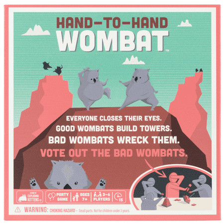 Hand to Hand Wombat Party Game by Exploding Kittens, Ages 7 and Up, 3-6 Players