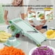 thumbnail image 3 of Cortadora de mandolina ajustable para verduras y frutas, color verde, 3 of 5