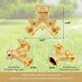 thumbnail image 3 of Garden Hose Splitter 2 Way - Heavy Duty Solid Brass Hose Y SplitterHose Faucet Splitter,3/4" Brass Hose Adapter Connectors, 3 of 4