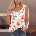 thumbnail image 2 of Alkepwun Womens Tank Tops Casual Printed Loose Sleeveless Scoop Neck O Ring Shoulder Shirt Loose Comfort Lightweight Breathable Summer Tee Vests, 2 of 3