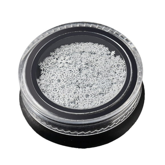 Pegatinas ultrafinas de copos de nieve blancos para uñas, para mujeres y niñas.