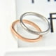 thumbnail image 4 of Anillo de acero inoxidable en oro rosa de 2 mm, 4 mm y 6 mm, anillo de pareja de acero de titanio esmerilado que no se decolora, 4 of 6