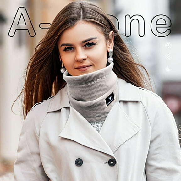 Winter Scarf Neck Warmer Gaiter - Man Woman Knit Warm Fleece Ski Face Mask Tube Circle Scarves