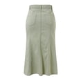 thumbnail image 6 of Gbsyewxs Womens Skirts Midi Skirt Denim High Waist Solid Color Slim Summer Women'S Skirts Mint Green, 6 of 6