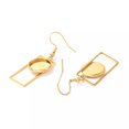 thumbnail image 2 of EOEMY 10Pcs 201 Stainless Steel Golden Earring Hooks With Flat Round Cabochon Settings, 2 of 2