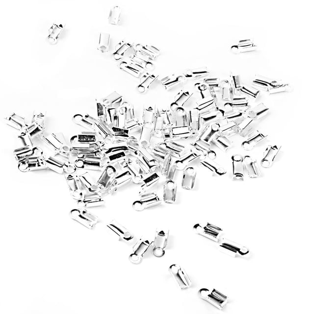 100pscs Cierres para Joyería, , Bricolaje, , Agrietamiento, Collares Estrechos, Pulseras Sunnimix Plateado plata