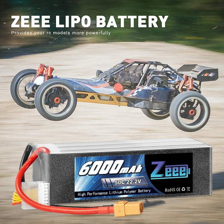 Free Shipping! Zeee 6S LiPo Battery 6000mAh 50C 22.2V Soft Case with XT90  Connector for DJI RC Airplane Quadcopter Helicopter Car Truck Boat Hobby -  Walmart.com