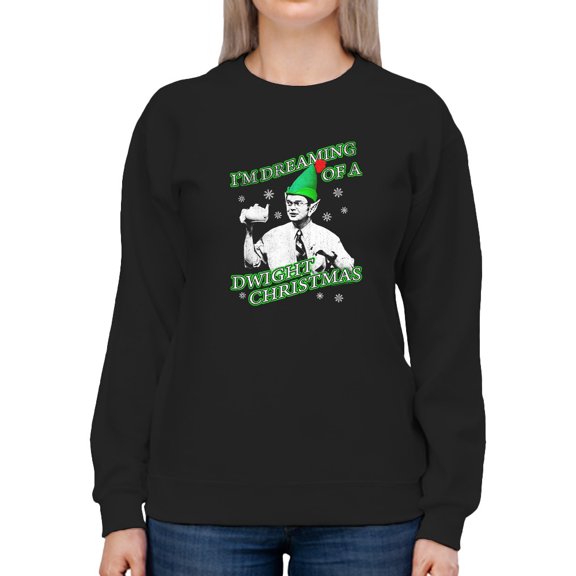 Dreaming Of A Dwight Christmas! Sweatshirt Women The Office, Female Medium