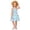 Sky Blue, variant on Girl Dresses Kids Stars and Stripes Print USA 250th Anniversary Spaghetti Strap Knee Length Sun Dress Cute Toddler Style Blue 18 Months-24 Months