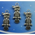 thumbnail image 2 of U8MO 10/20/60pc Owl Antique Silver charms pendants For Jewelry Making DIY 21x9mm-ancient silver-20pcs, 2 of 3