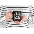 thumbnail image 2 of Be a Traveler Not a Tourist Quote, Black 11oz Ceramic Mug, 2 of 5