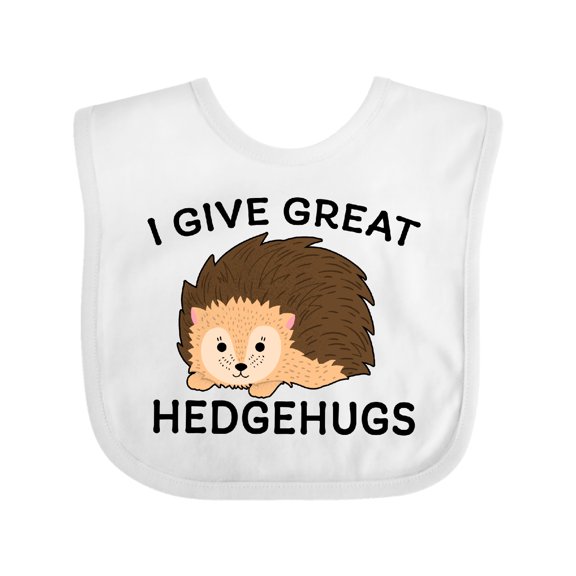 Inktastic I give great hedgehugs with Cute Hedgehog Boys or Girls Baby Bib