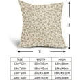 thumbnail image 5 of Vintage Flower Pillow Covers 20x20 Inch Set of 2 Tan and Cream Floral Outdoor Throw Pillow Covers Cute Small Floral Print Rustic Farmhouse Pillowcases Cotton Linen Cushion Covers for Couch Home Decor, 5 of 6