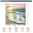 thumbnail image 5 of Riyidecor Juego De Cortinas De Ducha Con Temática De Playa Y Océano Para Baño, Amanecer, Atardecer, Vista, Escena, 71 X 71 Pulgadas, Hawaii, Costa, Verano, Costero, Paisaje Marino, Tela Decorativa, 12, 5 of 5