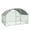 9.8' W x 6.5' D x 6.5' H, variant on Heavy Duty Metal Chicken Coop, Walk-In 10-20 Hen Cage with Waterproof Cover, Hex Mesh & Double Lock Doors