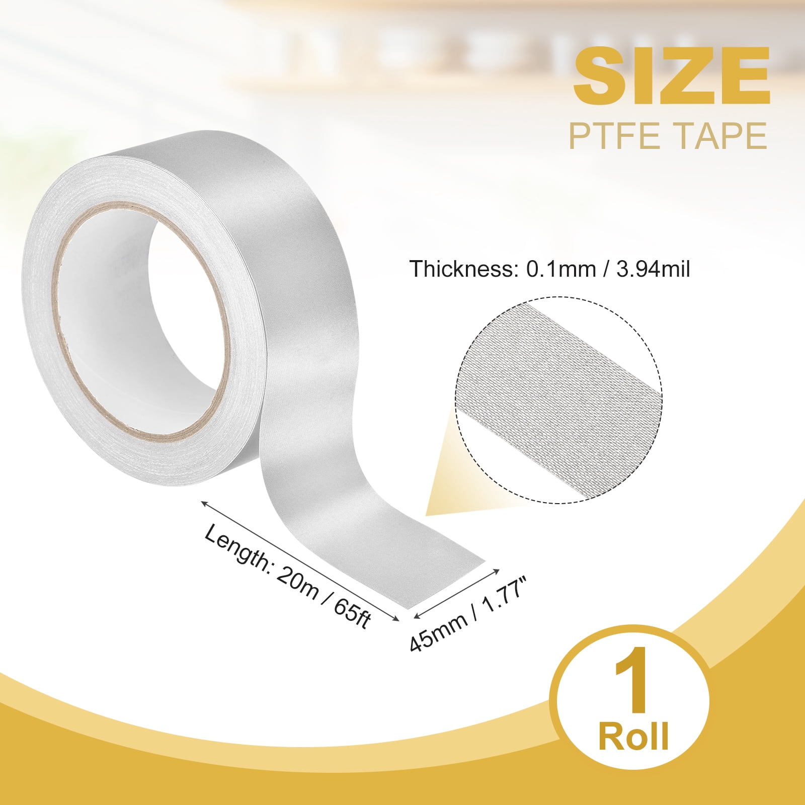 Uxcell Faraday Fabric Tape (1.8" x 65 ft x 0.1mm) Double Conductive High Temp Cloth Tape for Electrical Connection EMI Shielding Wire Harness Wrap ESD Grounding Display Repair