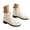 White, variant on UngA Mid Calf Boots for Women Womens Suede Mid Calf Boots 4 Way Fold Over Style Chunky Block Heel Booties Fall Winter White,5.5