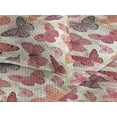 thumbnail image 3 of Ambesonne Butterflies Quilted Bedspread Set 3 Pcs, Butterfly Spring Forest, King, Coral Salmon Dried Rose, 3 of 4