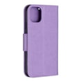 thumbnail image 2 of Allytech iPhone 11 Case (6.1"), Slim Fit PU Leather Folio Butterfly Embossed Shockproof Wrist Hand Strap Flip Cards Holder Wallet Case TPU Back Cover for Apple iPhone 11, Violet, 2 of 8