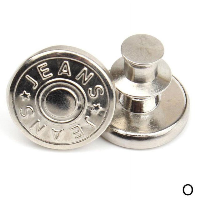 5pcs Retractable Jeans Button Adjustable Removable Stapleless Metal Buttons UK A5Z5