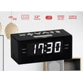 thumbnail image 3 of HANNLOMAX HX-144CR Radio despertador, radio PLL AM/FM, pantalla LED de 1,2", reloj digital con alarma dual, solo funcionamiento con CA. (LED negro_blanco), 3 of 5