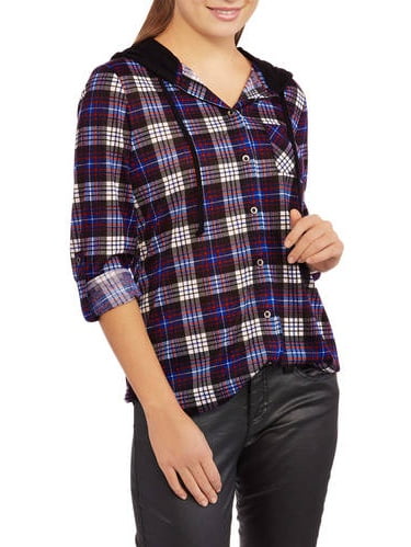 no boundaries plaid hoodie