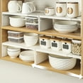 thumbnail image 2 of Organisateur d'Armoire de Cuisine Ajustable, Tablette Extensible pour Assiettes, Bols et Rangement de Garde-Manger, 2 of 9