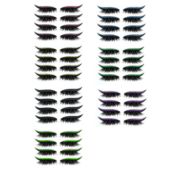 KBANNICAL 2 IN 1Reusable And Eyelash Stickers Reusable Eyelash Kits for Pads for Tinting Extensions Clusters Reusable Self Eyelashes Natural Dramatic Lashes