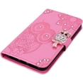 thumbnail image 3 of Compatible with iPhone 13 Pro Max Case Glitter Stylish Crystal Owl with Wrist Strap Kickstand Magnetic Leather Wallet for Women Flip Phone Case for iPhone 13 Pro Max 6.7 inch Pink YK, 3 of 14