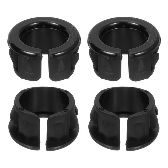 28 Pack Cable Snap Bushing Grommet, 5/8" Mounting Dia Opened Snap Bushing - Black Round Nylon