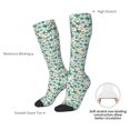 thumbnail image 4 of Balery Floral In Teal Calcetines novedosos Calcetines deportivos Calcetines hasta la rodilla Calcetines de algodón Calcetines originales y geniales, 4 of 6
