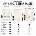 thumbnail image 5 of ShadesU Cordless Zebra Blinds Roller Shades, Ivory, 39" W x 72" H, Cordless Safety Design,Free Stop Zebra Shades, Light Filtering, Privacy, Modern Style, Window Treatment,Aluminium Headrail, 5 of 10