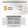 thumbnail image 3 of CONCETTA 28" Shoe Storage Bench with Cushion, Entryway Storage Cabinet with Adjustable Shelves, Shoe Organizer Bench for Bedroom Hallway, 3 of 10
