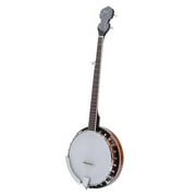 Five String Banjo Round Size Mahogany Resonator Stringed Musical Instrument