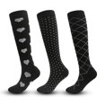 thumbnail image 3 of Calcetines de compresión para deportes al aire libre de estilo europeo y americano, calcetines de compresión elásticos para correr de moda en blanco y negro para hombres y mujeres, 3 of 5