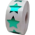 thumbnail image 1 of Metallic Green Star Stickers, 1 Inch in Size, 500 Labels on a Roll, 1 of 1