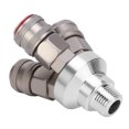 thumbnail image 4 of Pneumatic Component, G1/2in Thread Carbon Steel One-Handed Operation 3 Way Connector, Coupler For Connecting Pneumatic Pipes Grinders, 4 of 8