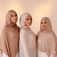 thumbnail image 2 of Ramadan Solid Color Big Size Cotton Rayon Hijab Scarf Women Muslim Headscarf Wraps Shawls Femme Musulman Headband Islamic Turban (2), 2 of 7