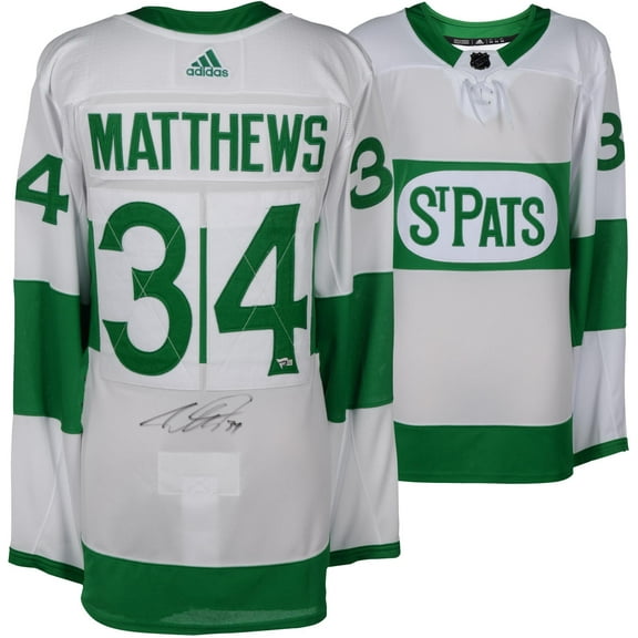 Auston Matthews Toronto Maple Leafs Autographed Green Toronto St. Pats Adidas Authentic Jersey - Fanatics Authentic Certified