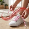 thumbnail image 4 of INSPIRE CHIC Heart Printed Cute Flat Shoelaces for Sneakers and Boots - 1 Pair of Colorful Laces Pink-Red Rose 120cm/47.2", 4 of 6