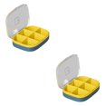 thumbnail image 4 of Transemion Impact-Resistant Pill Case Lightweight And Anti-Corrosion For Travel Sealing Yellow-6 Slots 2Set, 4 of 6