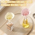 thumbnail image 3 of sunsanly Silicone Collapsible Funnel Compact Stable Kitchen Tool with Support Rod Folding Funnel Handle Hole Portable Liquid Pouring Aid, 3 of 8