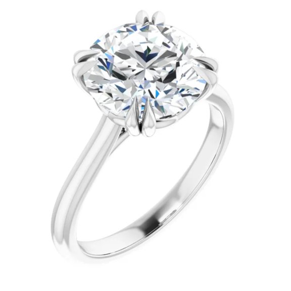 Cressida Moissanite Engagement Ring 3 Carat Round Solitaire