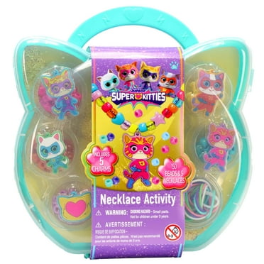 Tara Toy: Super Kitties - Necklace Activity Set - Disney Junior, 161pc, Create 5 Charm & Bead Necklaces, Mix&Match Designs, Jewelry Craft Kit, Kids 3 